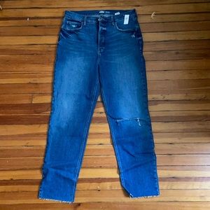 Medium wash straight leg old navy jeans